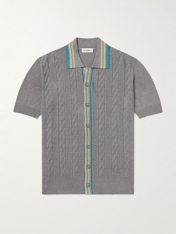 Grey short sleeve shirt from Piacenza 1733