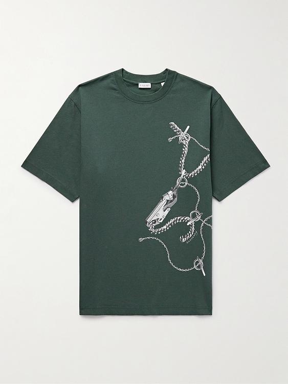 Print dark green t-shirt from Burberry