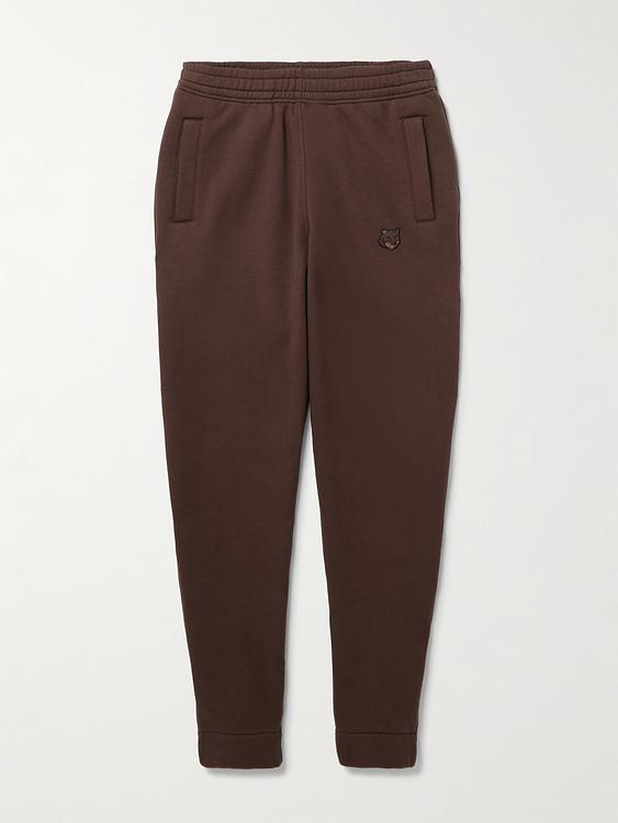 Brown sweatpants from Maison Kitsuné