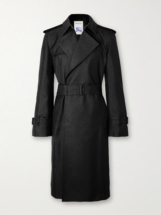 Black trench coat from Burberry