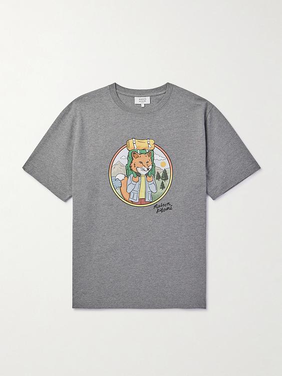 Print grey t-shirt from Maison Kitsuné
