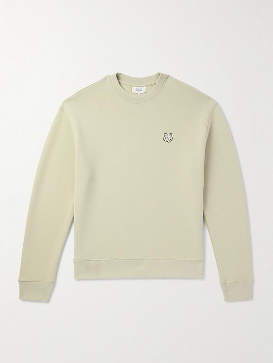 Beige sweatshirt from Maison Kitsuné