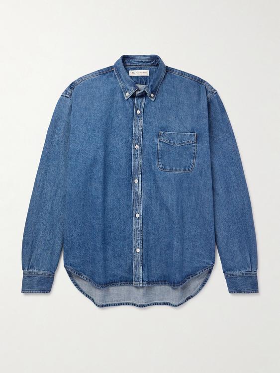 Blue denim shirt from The Frankie Shop