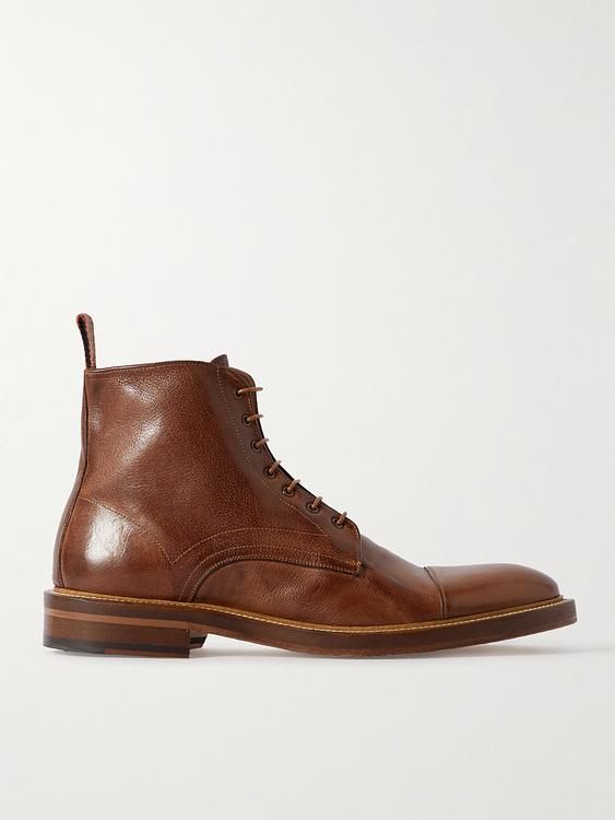 Dark brown lace-up boots from Paul Smith