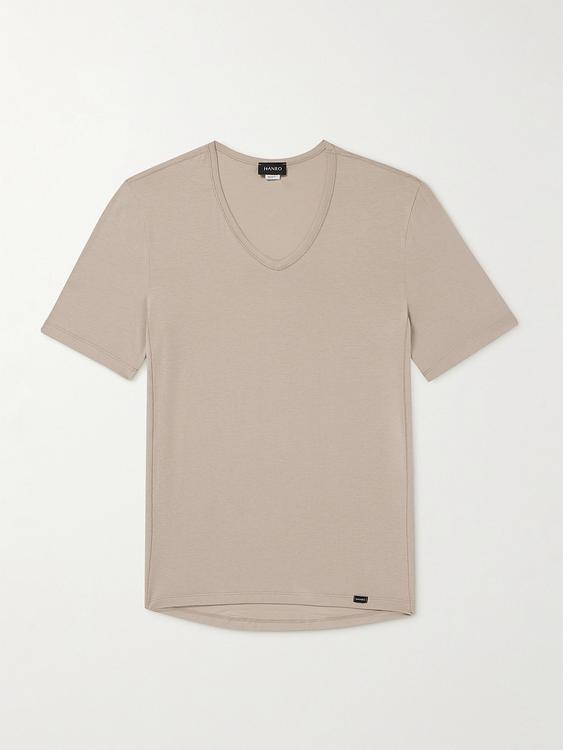 Beige t-shirt from Hanro