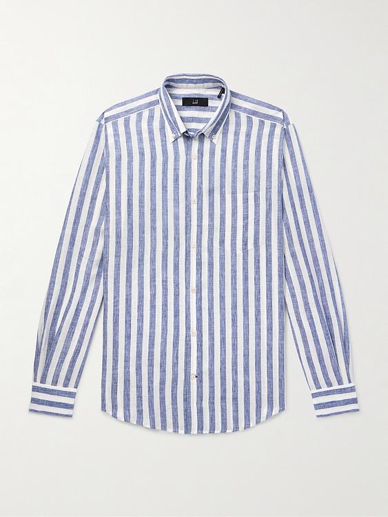Striped white casual shirt from Dunhill