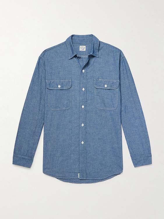 Blue casual shirt from orSlow