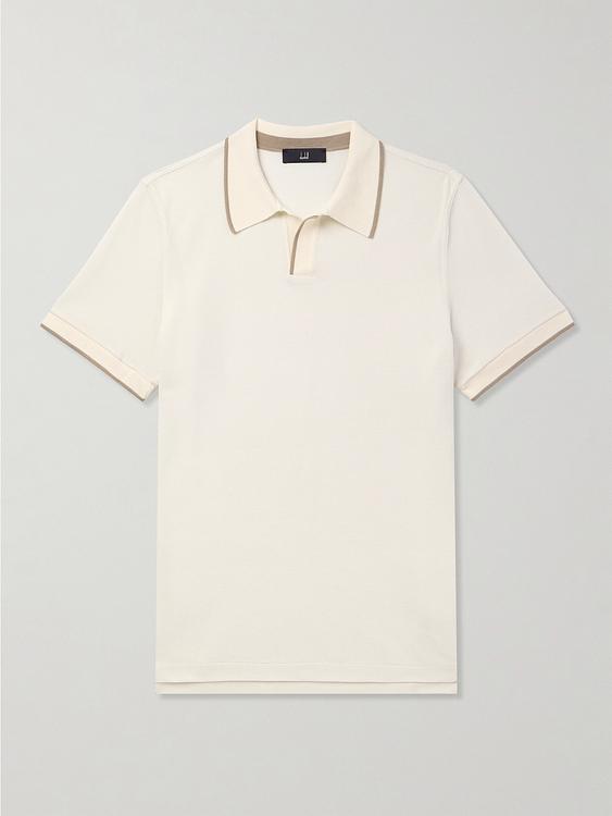 White short sleeve polo shirt from Dunhill