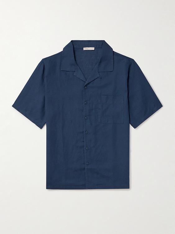 Dark blue short sleeve shirt from Onia