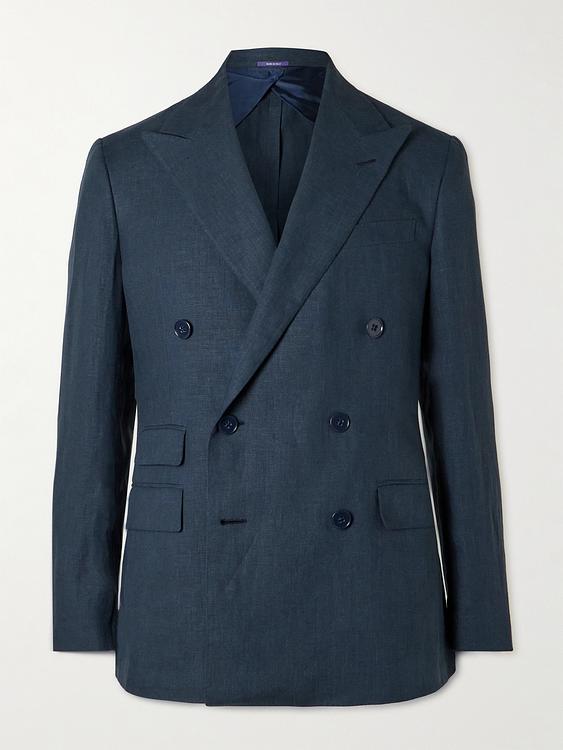 Dark blue double-breasted suit jacket from Ralph Lauren Purple Label