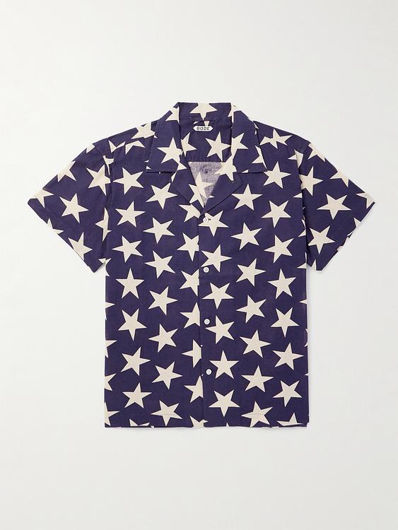 Dark blue short sleeve shirt from Bode
