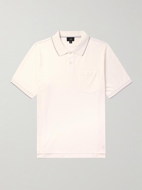 Light pink short sleeve polo shirt from Dunhill