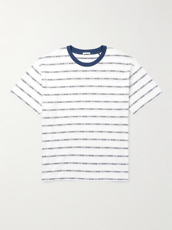 Striped white t-shirt from Bode