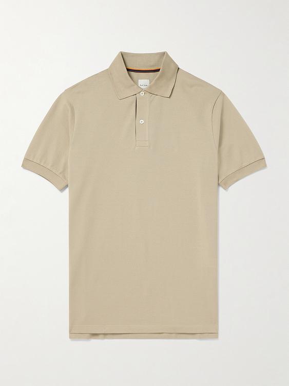 Beige short sleeve polo shirt from Paul Smith