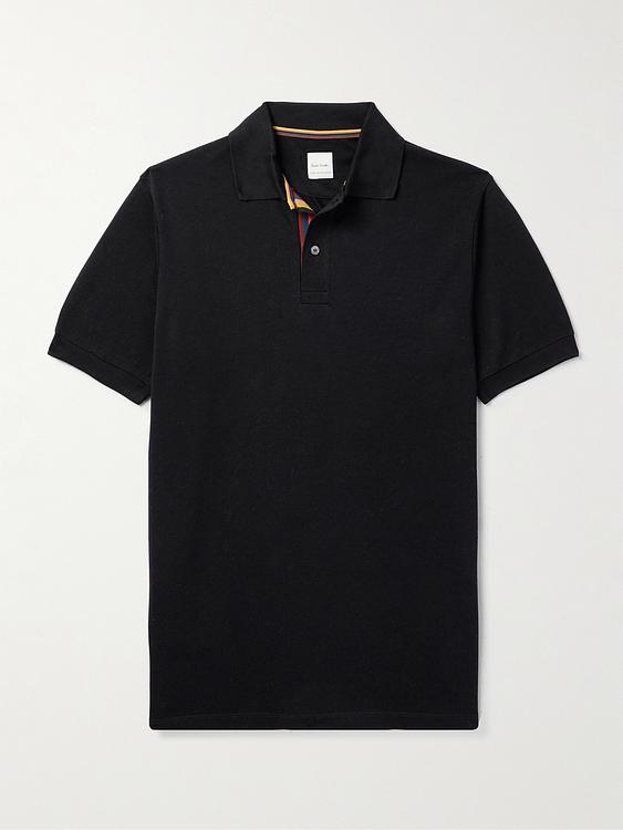 Black short sleeve polo shirt from Paul Smith