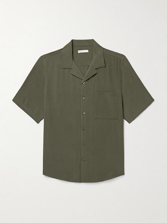 Dark green short sleeve shirt from Onia