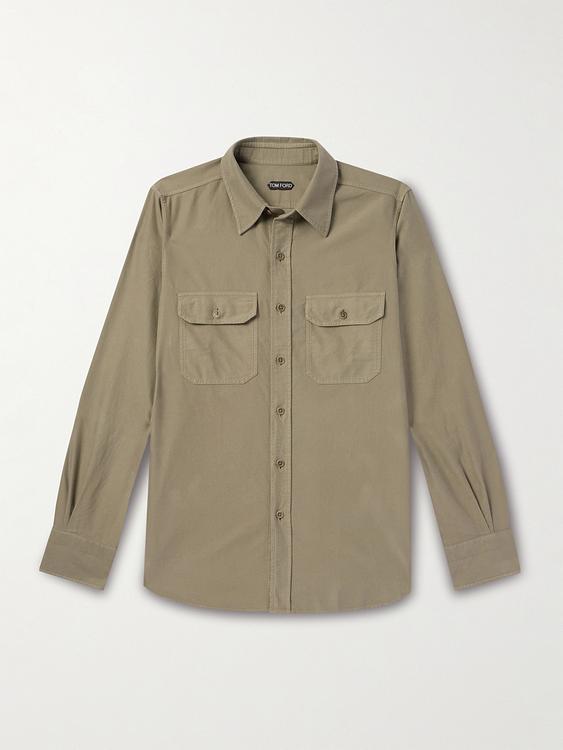 Taupe overshirt from Tom Ford