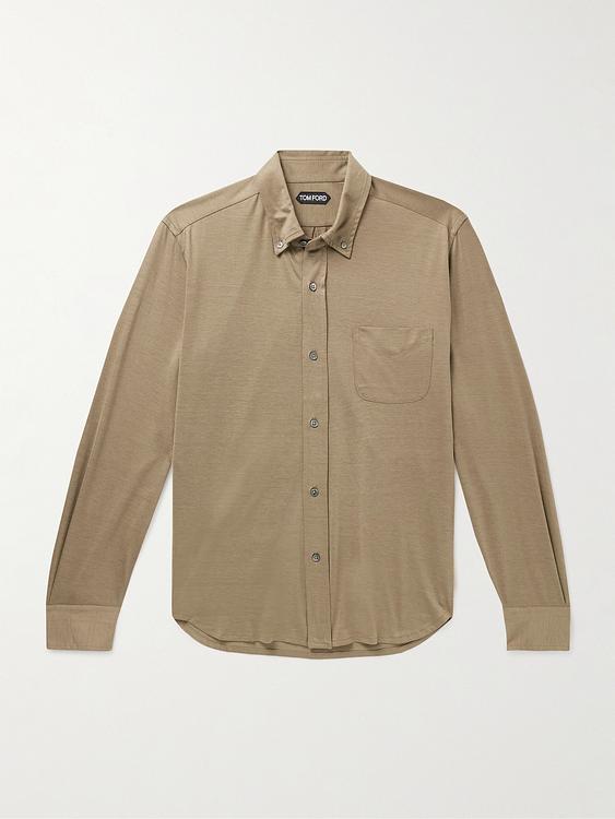 Taupe casual shirt from Tom Ford