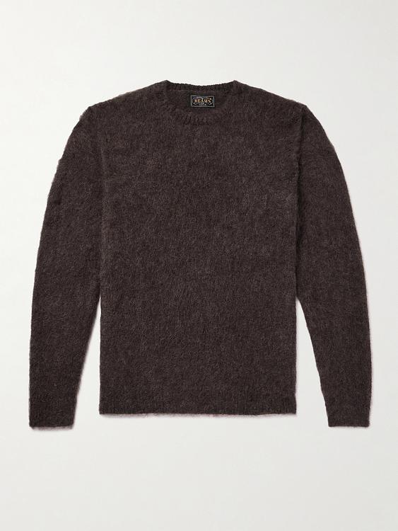 Dark brown cashmere sweater from Beams Plus
