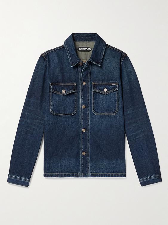Dark blue denim jacket from Tom Ford