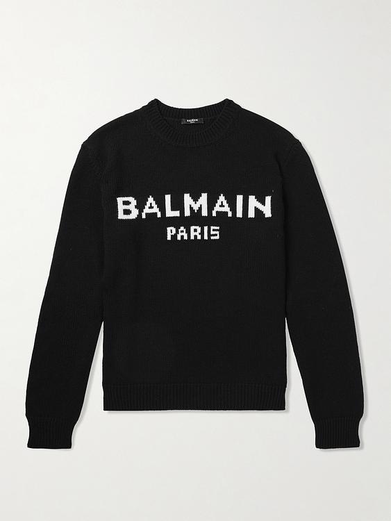 Print black sweatshirt from Balmain