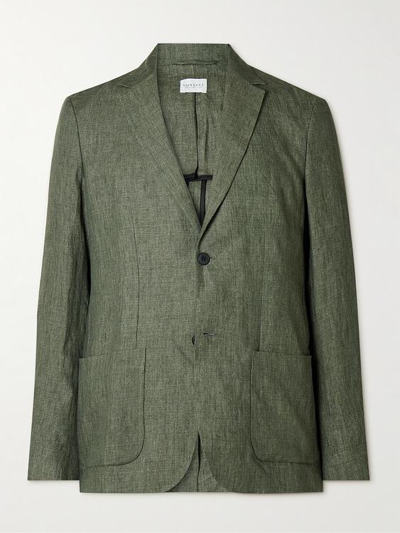 Dark green suit jacket from Sunspel