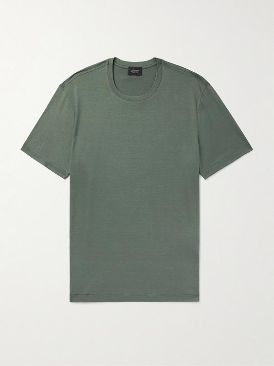 Taupe t-shirt from Brioni