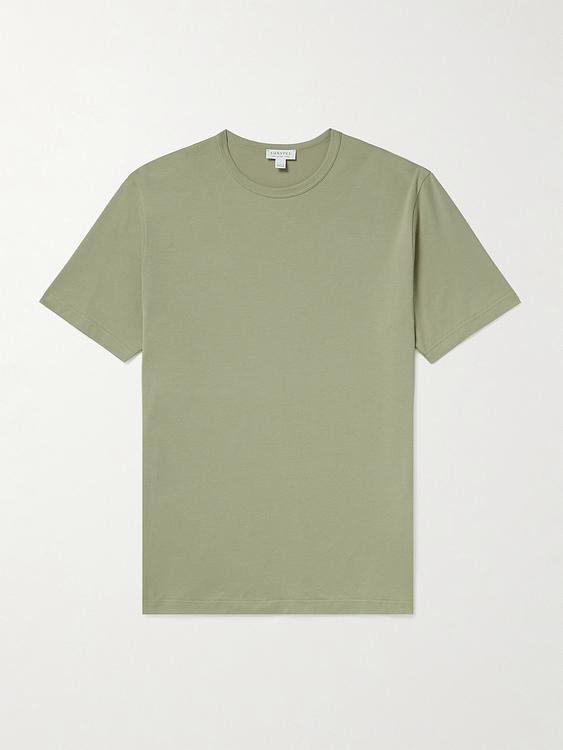 Khaki t-shirt from Sunspel