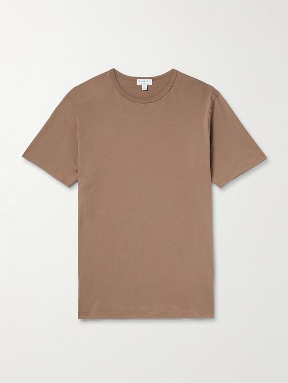 Brown t-shirt from Sunspel