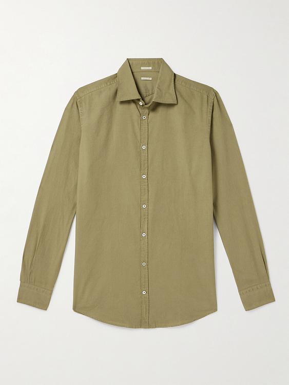 Khaki casual shirt from Massimo Alba