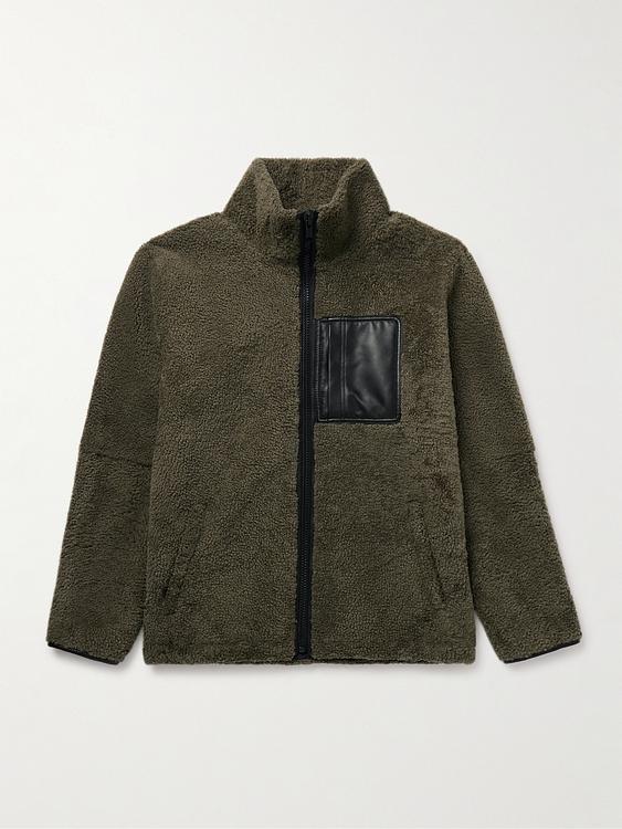 Dark green fleece jacket from Yves Salomon