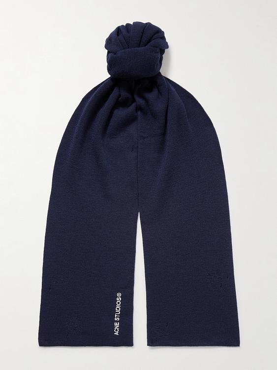 Dark blue scarve from Acne Studios