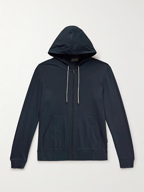 Dark grey hooded sweatshirt from Zimmerli