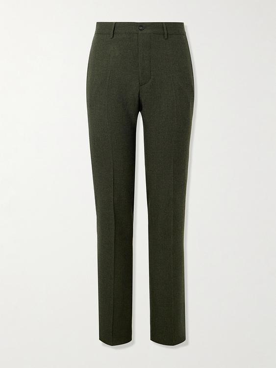 Dark green suit trousers from Massimo Alba