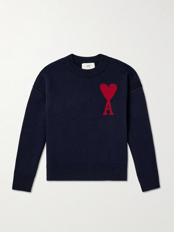 Print dark blue sweatshirt from Ami Paris
