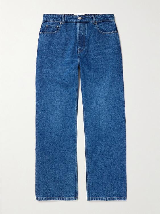 Dark blue wide-leg jeans from Ami Paris