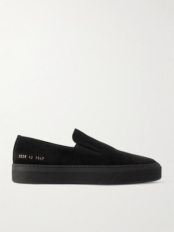 Black loafers from Common Projects