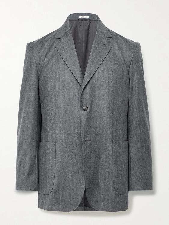 Grey suit jacket from Auralee