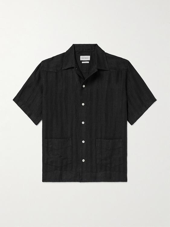 Black short sleeve shirt from Oliver Spencer