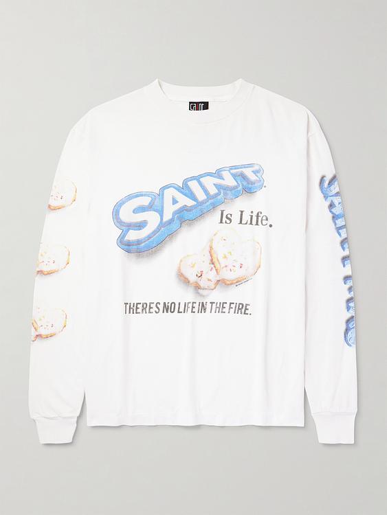 Print white sweatshirt from Saint Mxxxxxx