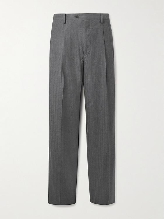 Dark grey wide-leg formal trousers from Auralee
