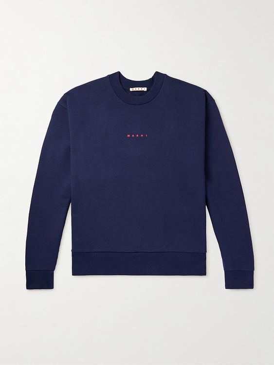 Print dark blue sweatshirt from Marni