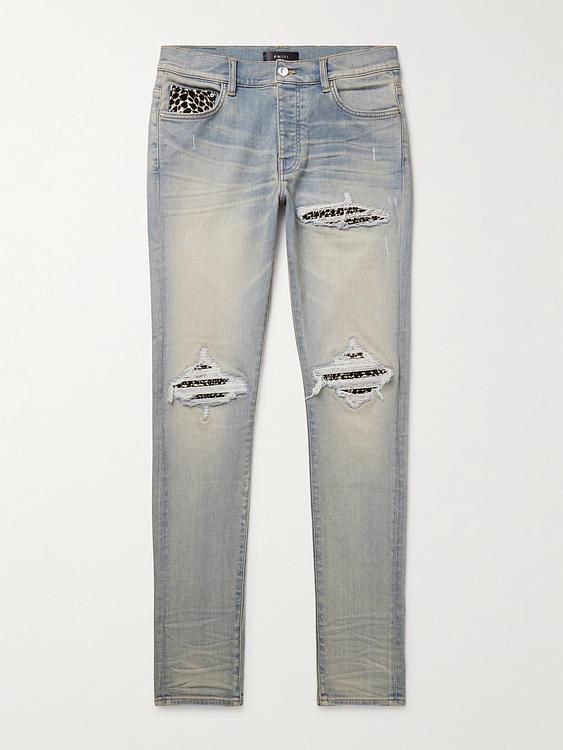 Grey distressed jeans from Amiri