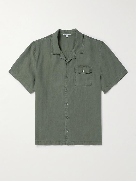 Taupe short sleeve shirt from James Perse
