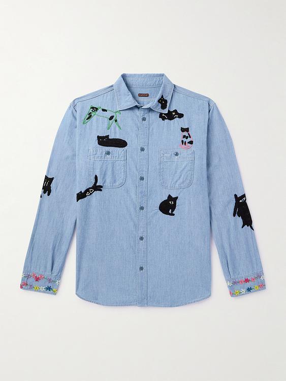 Blue casual shirt from Kapital