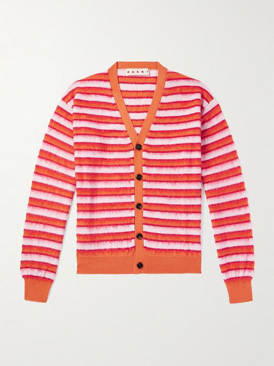 Striped brown cardigan from Marni