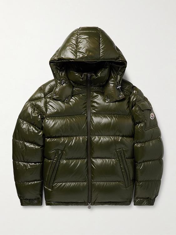 Dark green down jacket from Moncler