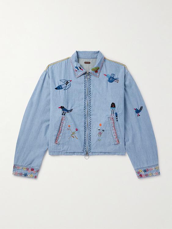 Print blue casual jacket from Kapital