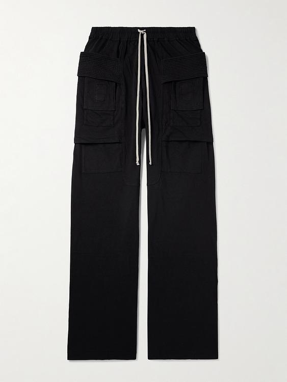 Black wide-leg casual trousers from Drkshdw By Rick Owens