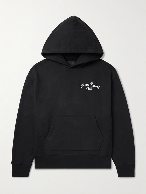 Print black hooded sweatshirt from Amiri